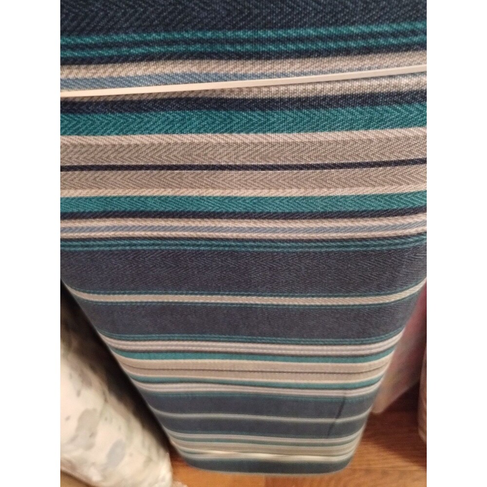 Berkshire Home Terrace Caribbean Blue Gray Stripe Indoor Outdoor Canvas Fabric